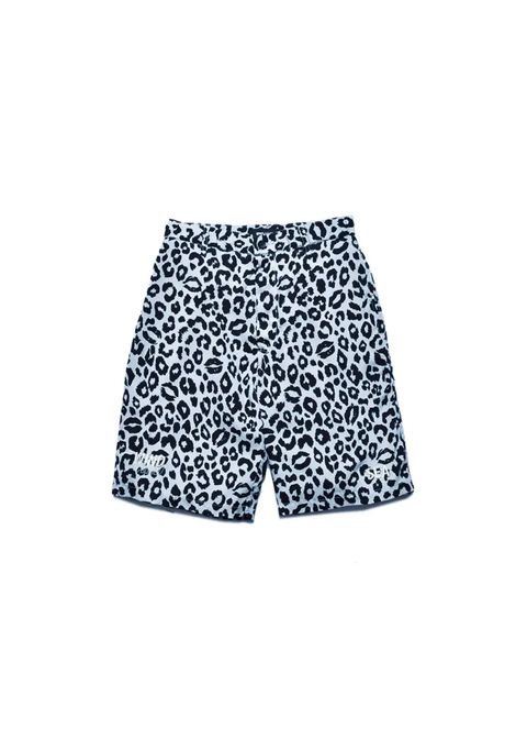 ×WDS Lips Leopard Print Easy Shorts (LGR) / ウィンダンシー コラボ レオパードリップ ショーツ