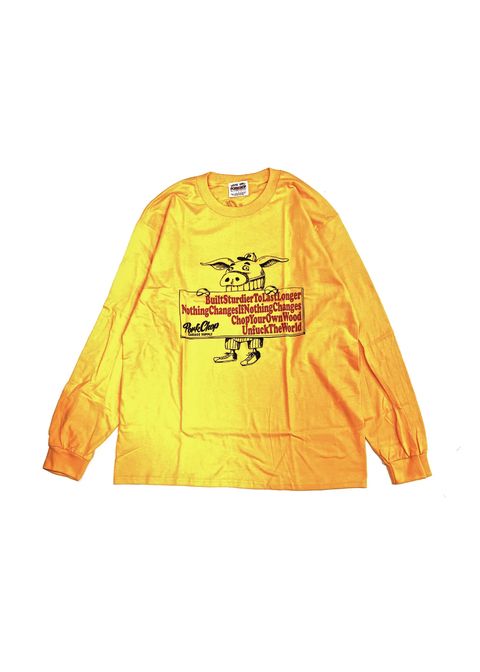 SLOGAN L/S TEE (GOLD) / スローガン ロングスリーブ Tシャツ
