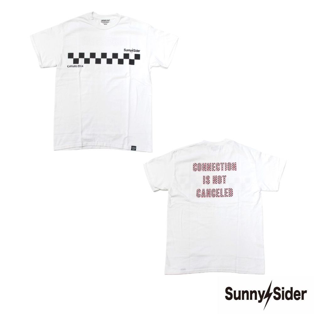 CAPTAINS HELM - ×SUNNY C SIDER CHECKER LOGO S/S TEE (WHITE