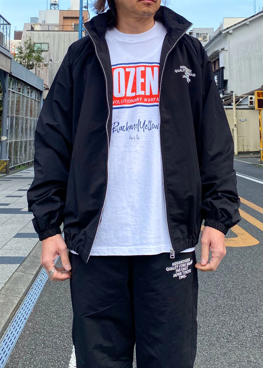 Track Jacket (BLACK) / ナイロン トラック ジャケット / セットアップ可能