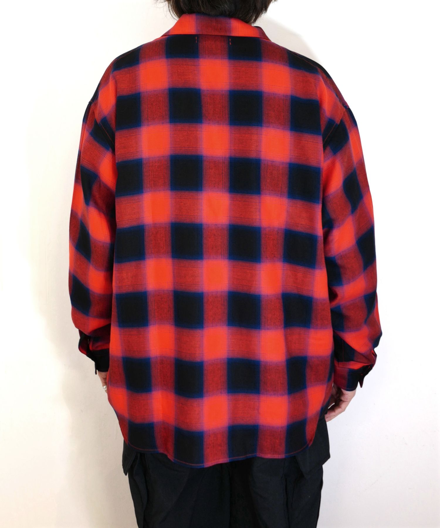 ROTTWEILER - 【ラスト1点】R9 OMBRE L/S SHIRT (RED) / オンブレ 