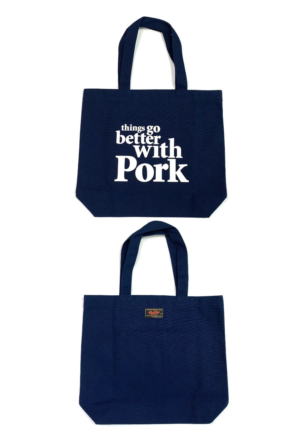 【ラスト1点】THINGS GO BETTER TOTE BAG (NAVY) / プリントトートバッグ