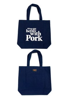 【ラスト1点】THINGS GO BETTER TOTE BAG (NAVY) / プリントトートバッグ