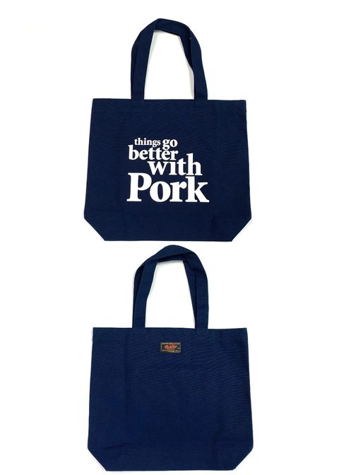 【ラスト1点】THINGS GO BETTER TOTE BAG (NAVY) / プリントトートバッグ