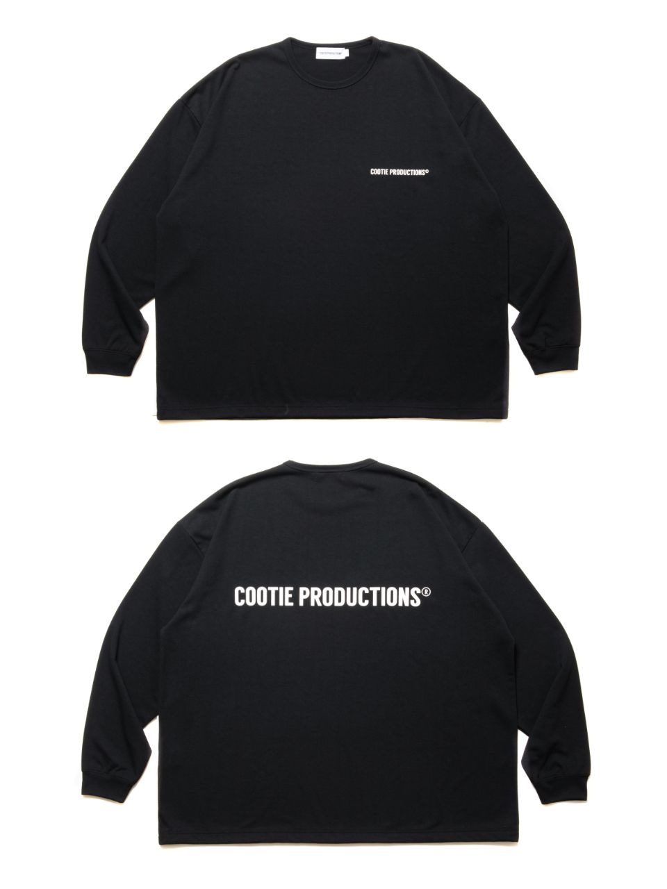 COOTIE PRODUCTIONS - Dry Tech Jersey Oversized L/S Tee (BLACK) / ロゴ プリント  Tシャツ | LOOPHOLE