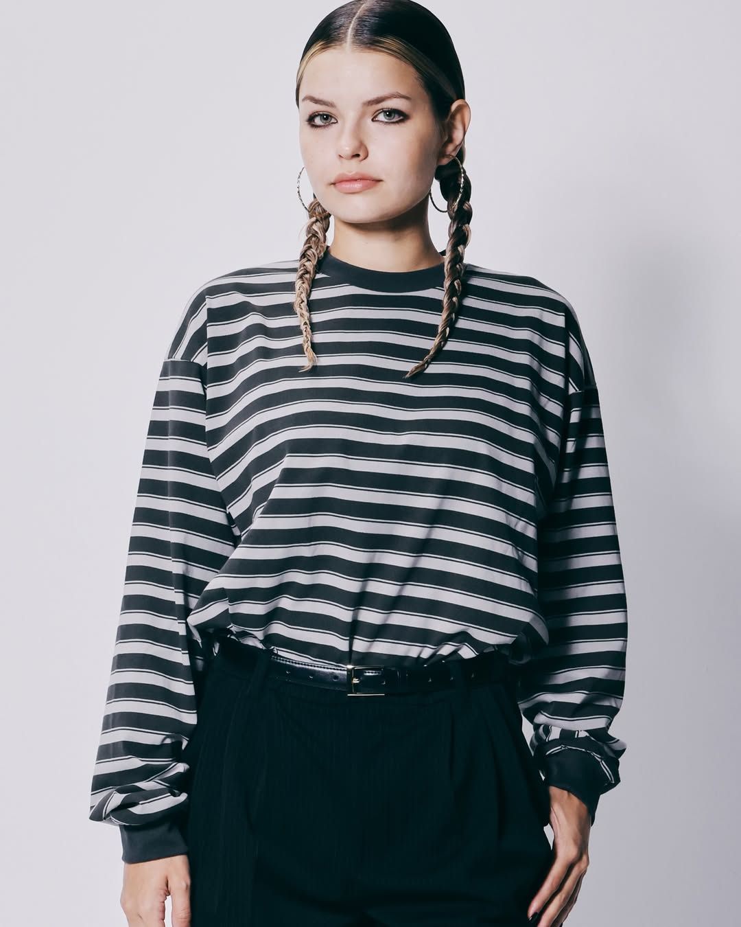 Border L/S Tee (BLACK×WHITE) / ボーダー ロングスリーブ Tシャツ