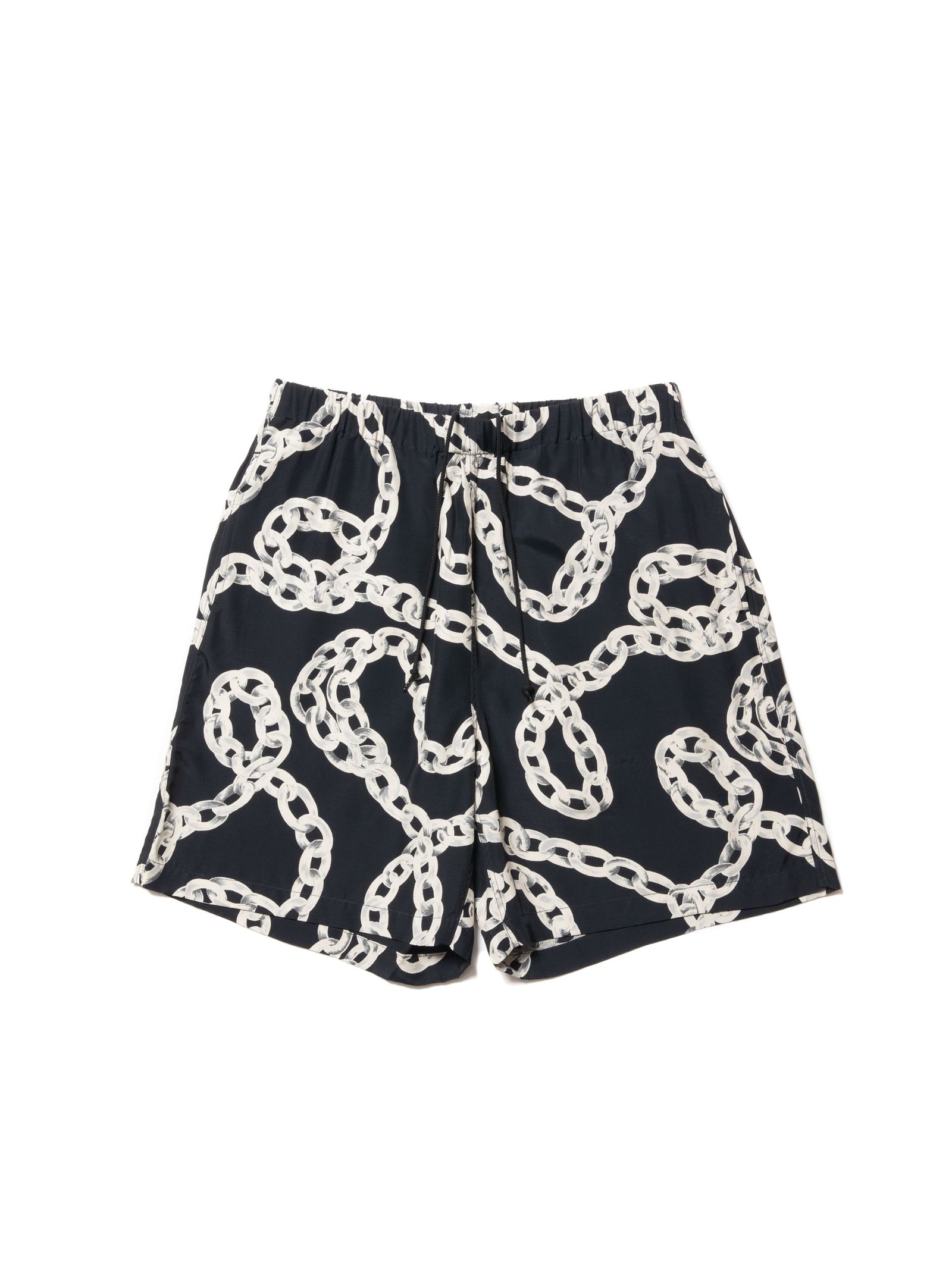 COOTIE PRODUCTIONS - Rayon Easy Shorts (BLACK) / チェーン柄