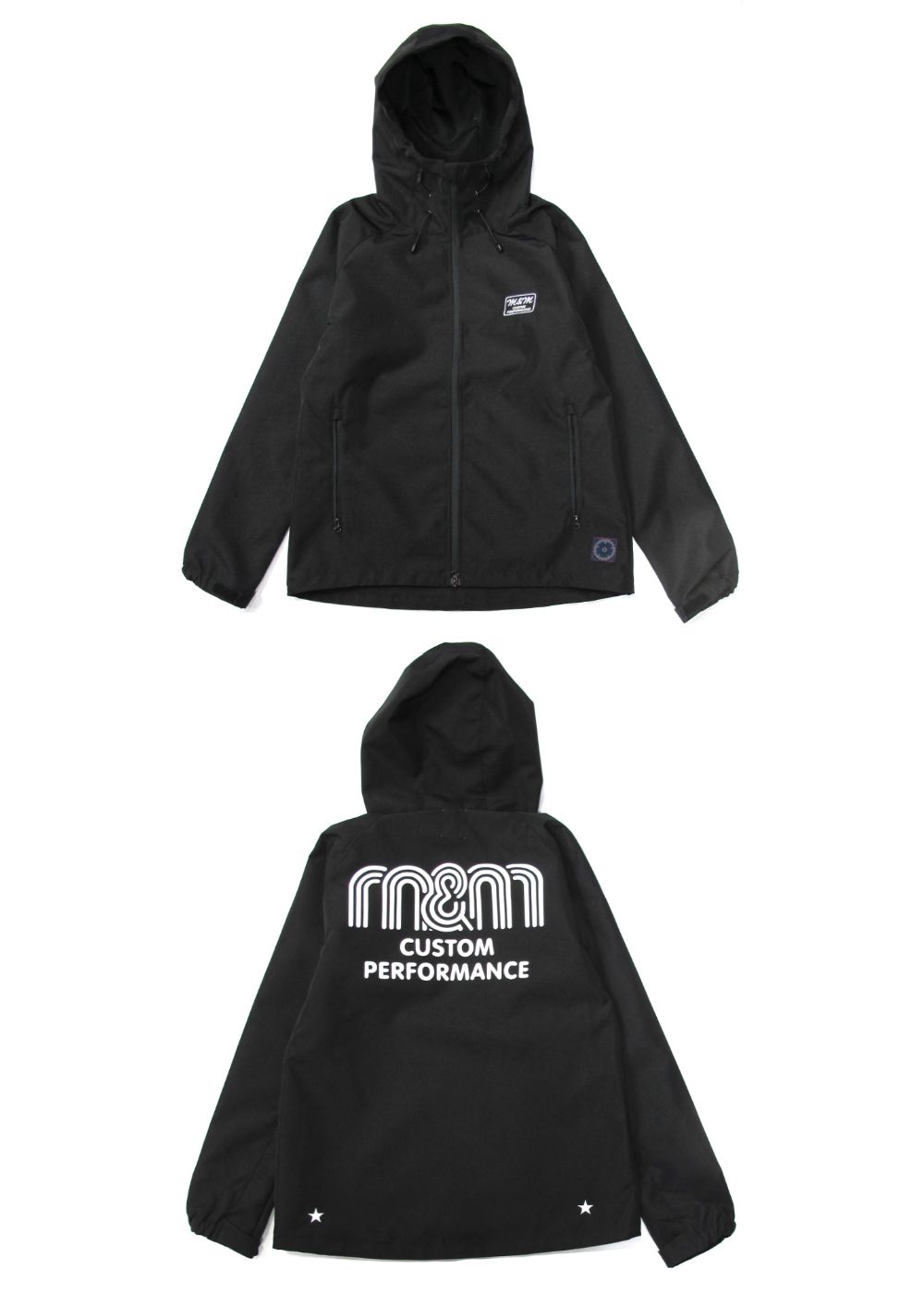 M&M CUSTOM PERFORMANCE - SHELL HOODIE (BLACK) / プリントマウンテン