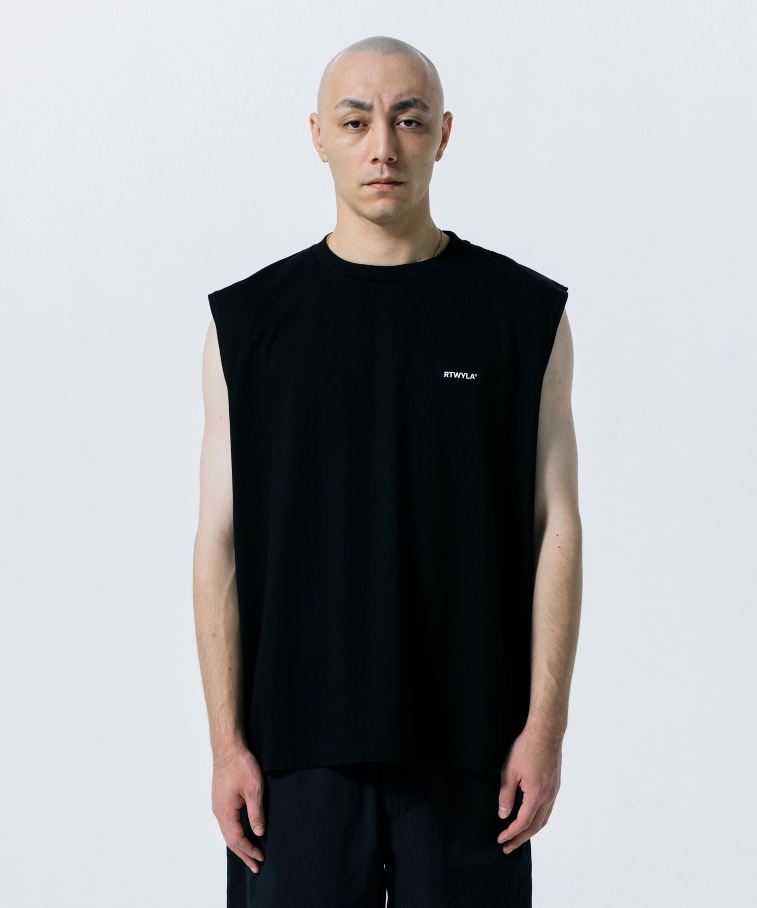 R9 RTWYLA NOSLEEVE TEE (BLACK) / オリジナル ノースリーブ Tシャツ