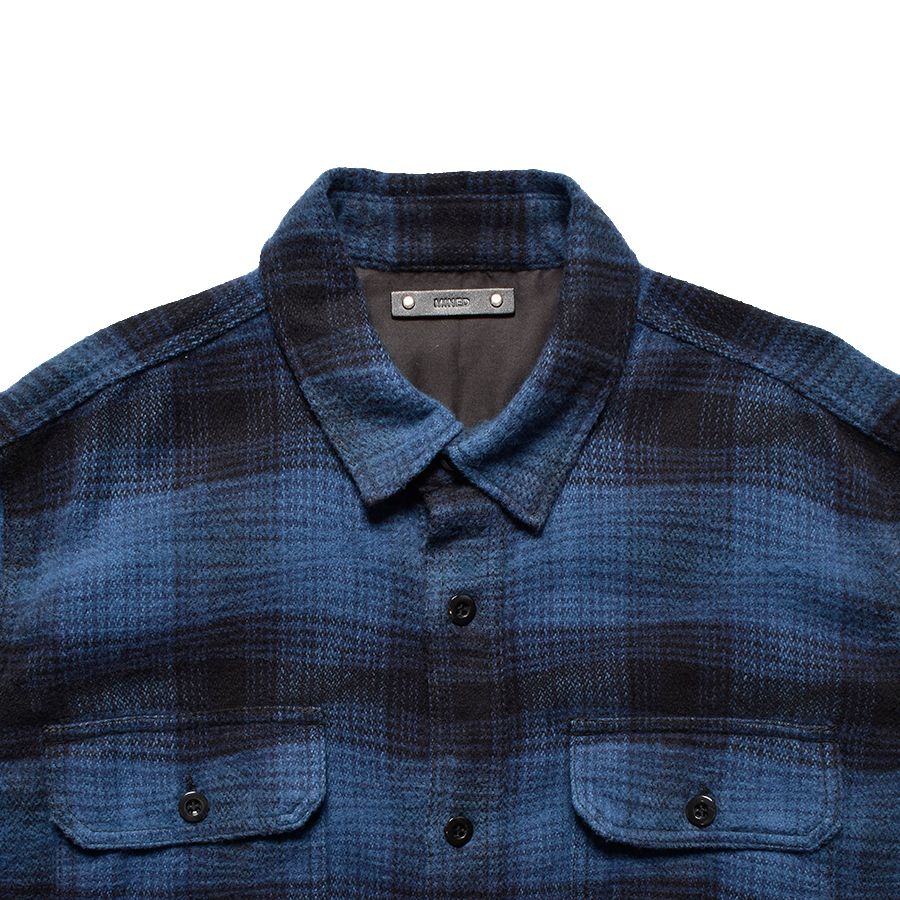 MINEDENIM - Distortion Ombre Check Flannel Over SH (BPT MINEDENIM - Distortion Ombre Check Flannel Over SH (BPT