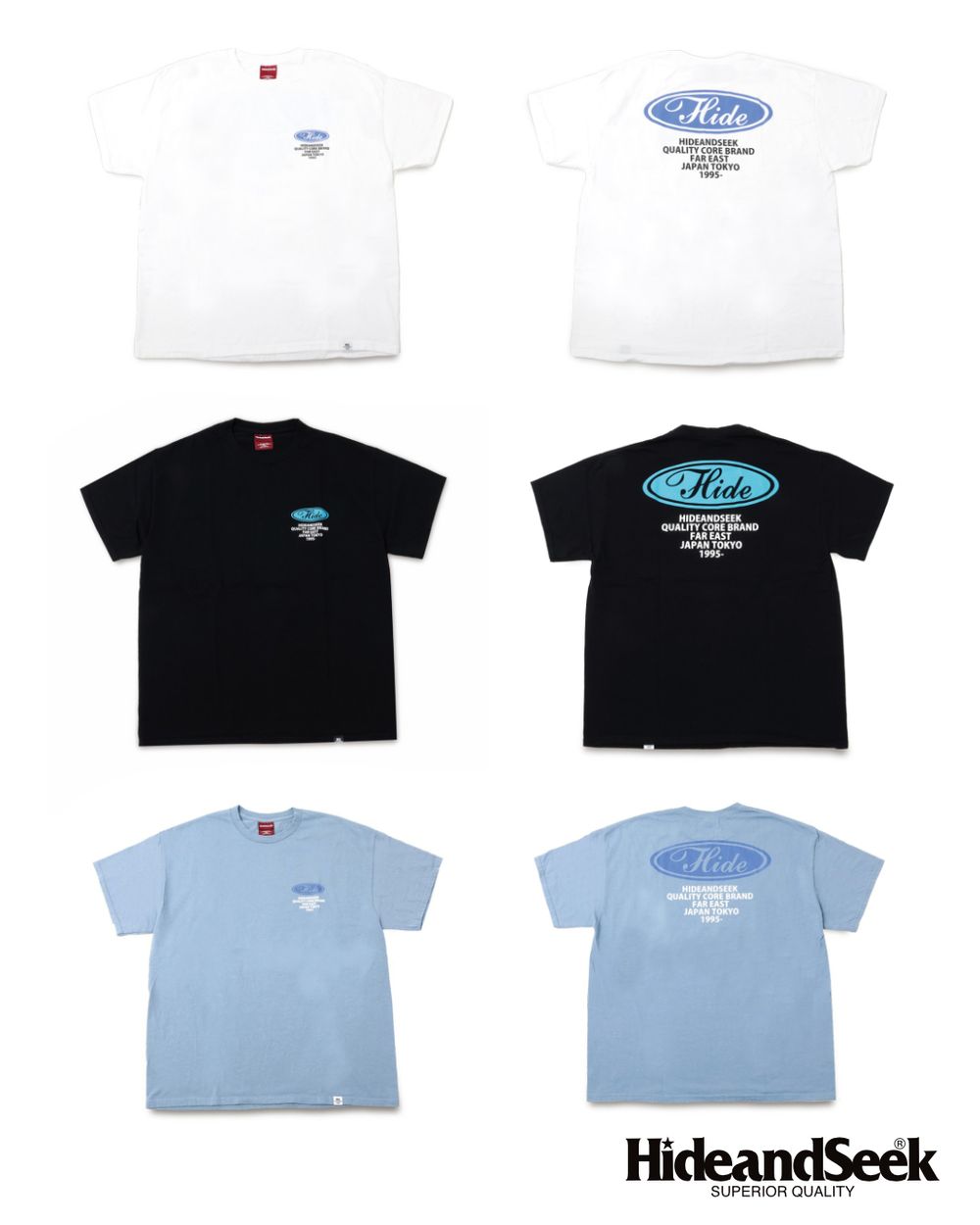 HIDE AND SEEK 新作販売告知 / 今期初登場のパロディロゴからTシャツが発売。