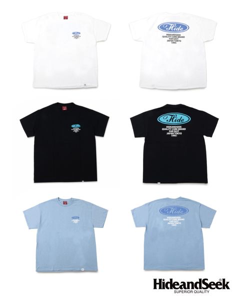 HIDE AND SEEK 新作販売告知 / 今期初登場のパロディロゴからTシャツが発売。