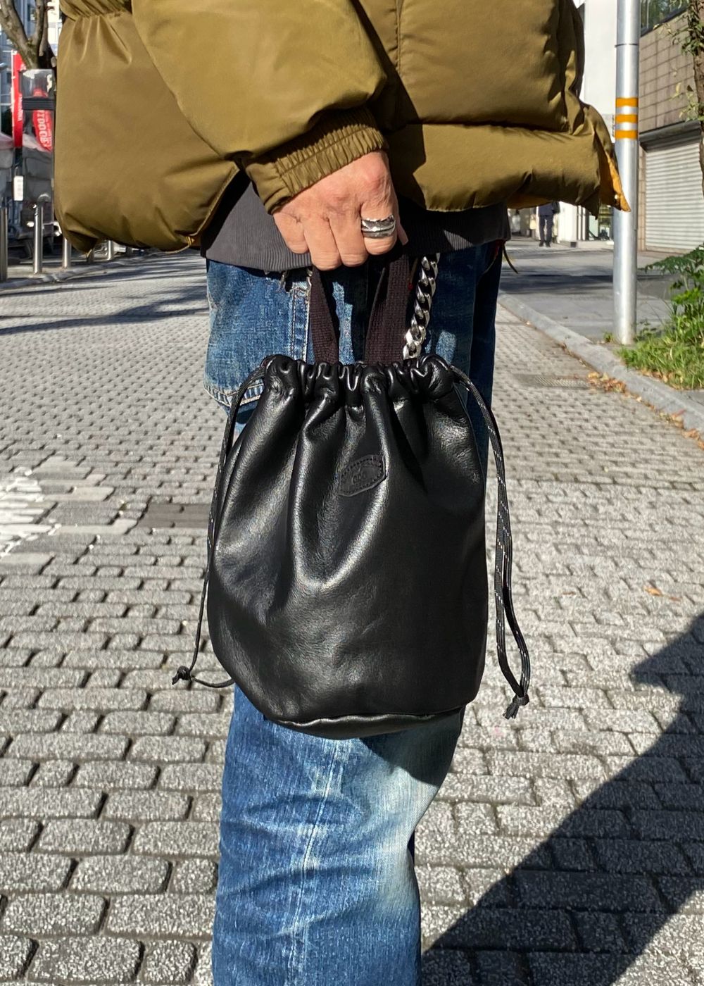 【Rocky Mountain×GDC】DAVEYS PET (BLACK) / ロッキーマウンテン コラボ 巾着バッグ
