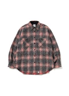 L/S WOOL BIG SHIRT "BILLY" (RED) / チェック CPO ビッグ シャツ ジャケット