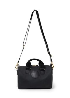 SYNTHETIC LEATHER MINI BOSTON BAG (BLACK) / フェイクレザー ミニ ボストンバッグ