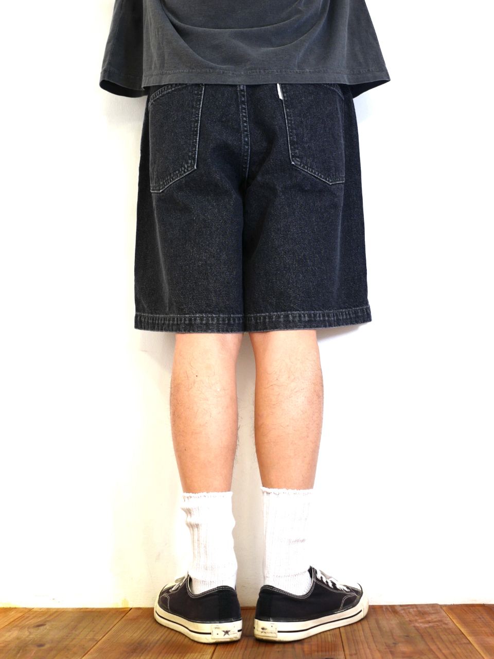 COOTIE PRODUCTIONS - 5 Pocket Denim Baggy Shorts (BLACK FADE