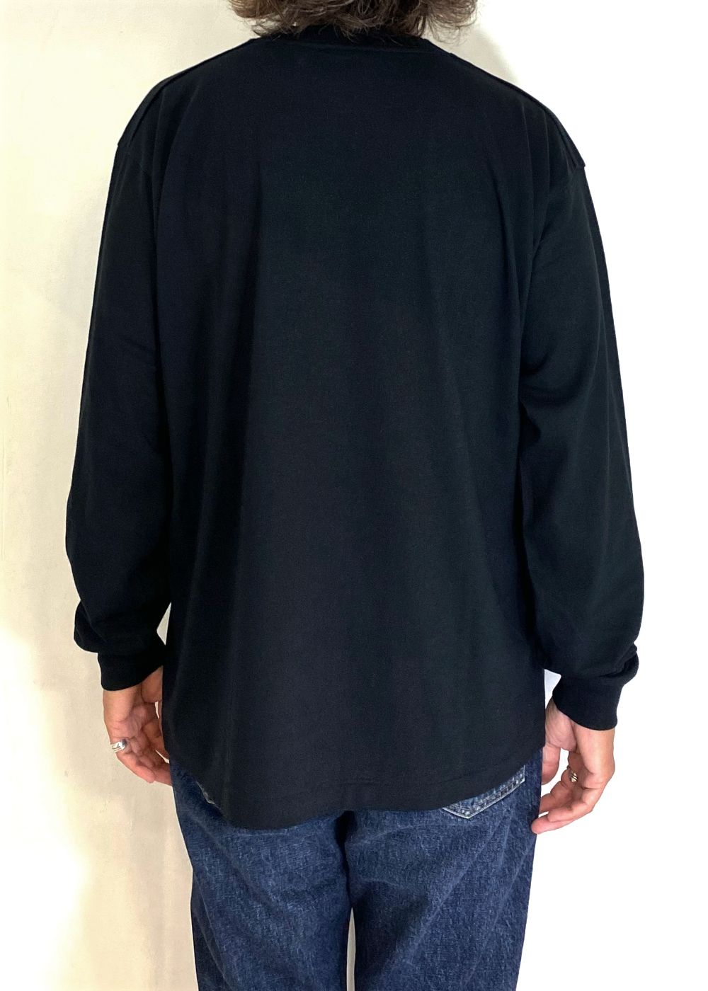 2 Pcs L/S PACK LOGO TEE "LS PACK" (BLACK) / 2ピース パック Tシャツ
