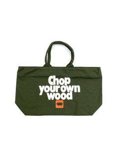 CYOW ZIP TOTE BAG (OLIVE) / プリントトート バッグ