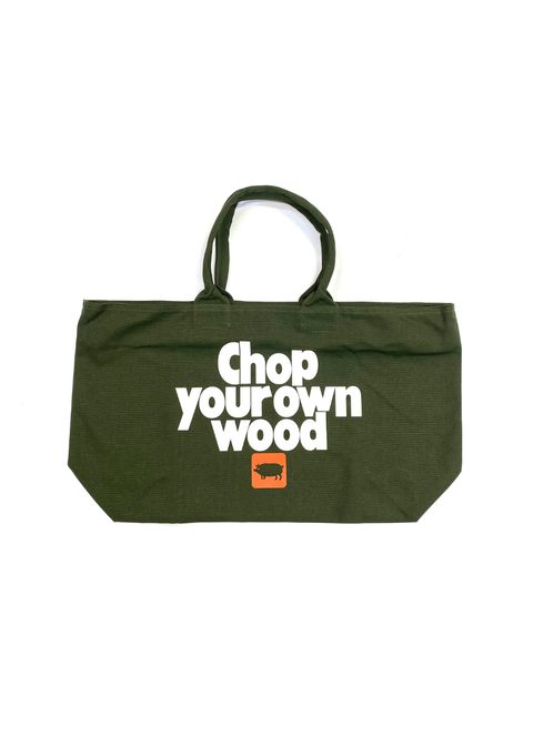 CYOW ZIP TOTE BAG (OLIVE) / プリントトート バッグ