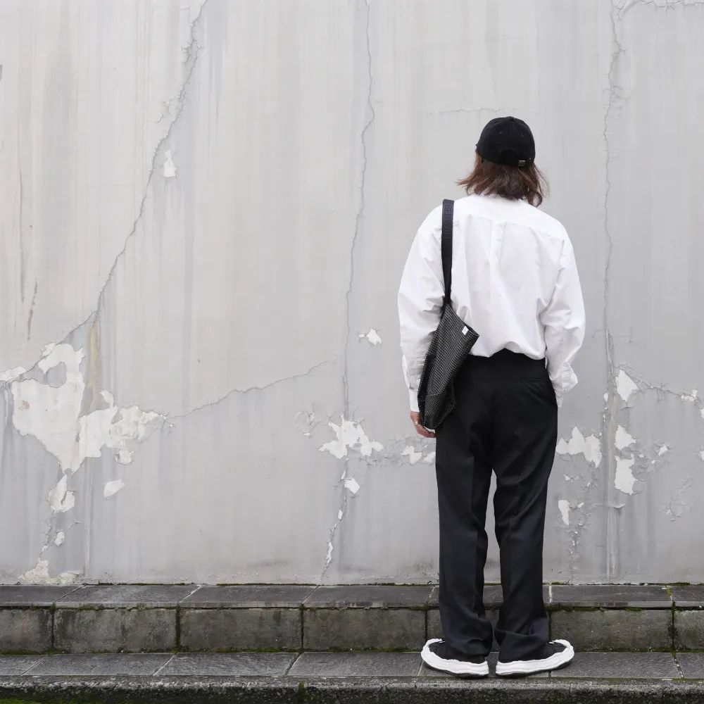 L/S TAB COLLAR OX SHIRT "GERE" (WHITE) / オックスフォード タブカラー シャツ