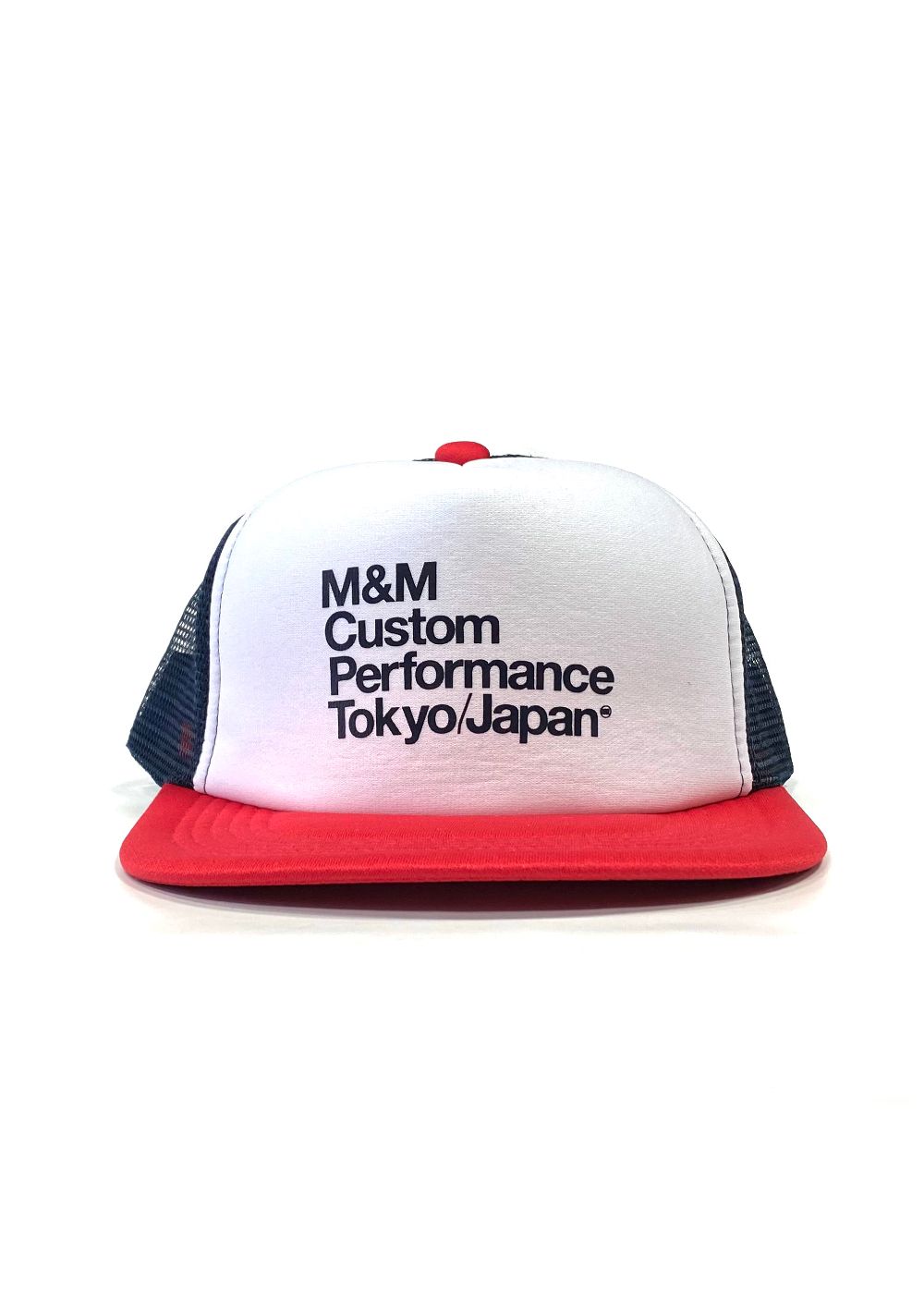 M&M CUSTOM PERFORMANCE - PRINT MESH CAP (NAVY/WHITE/RED