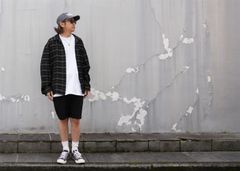 BLACK SHIRT STYLE / RATS-OMBRE CHECK SHIRT