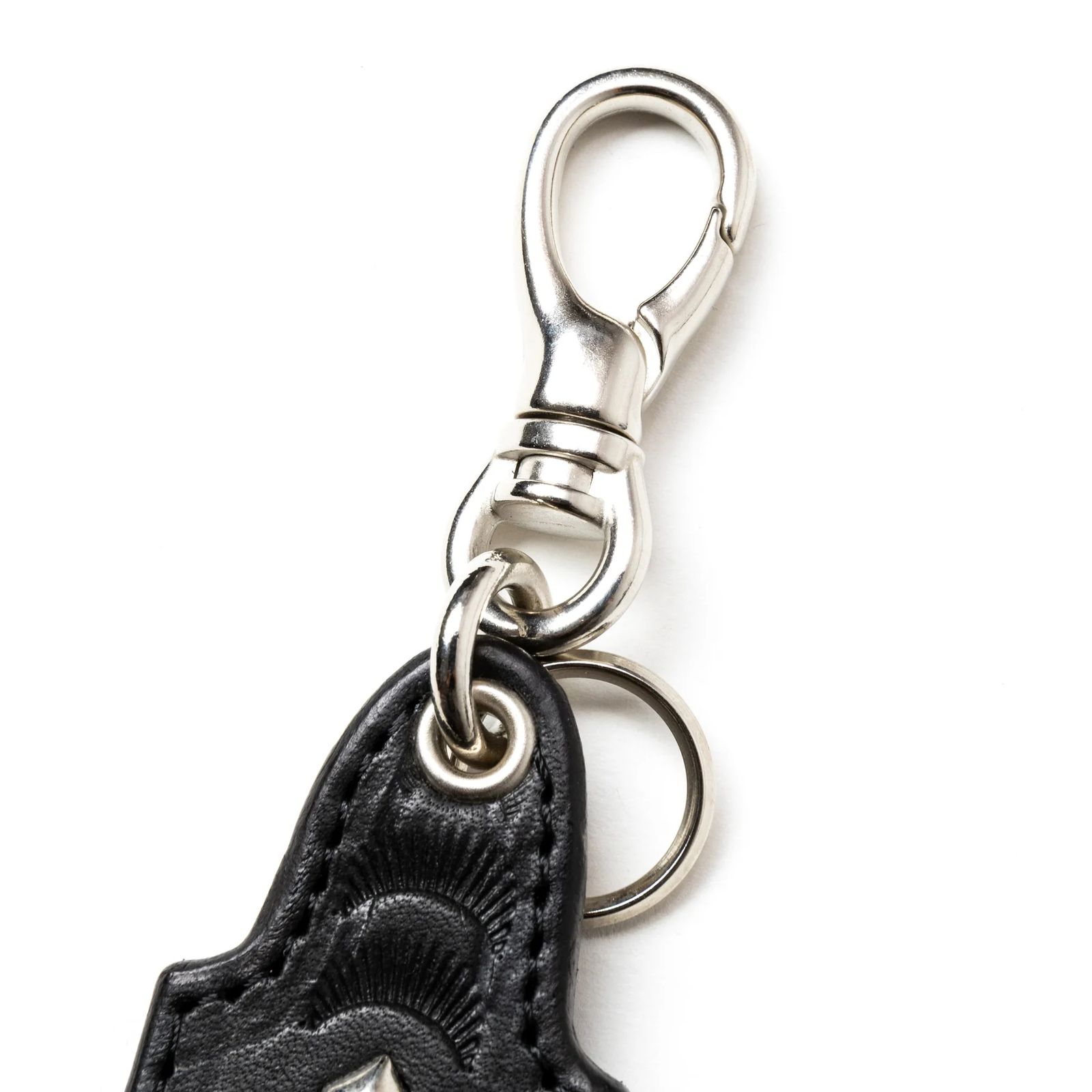 CALEE - STUDS LEATHER KEY RING (BLACK) / スタッズ レザー CALEE - STUDS LEATHER KEY RING (BLACK) / スタッズ レザー