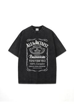 AJE pigment tee (BLACK) / プリント ピグメント Tシャツ