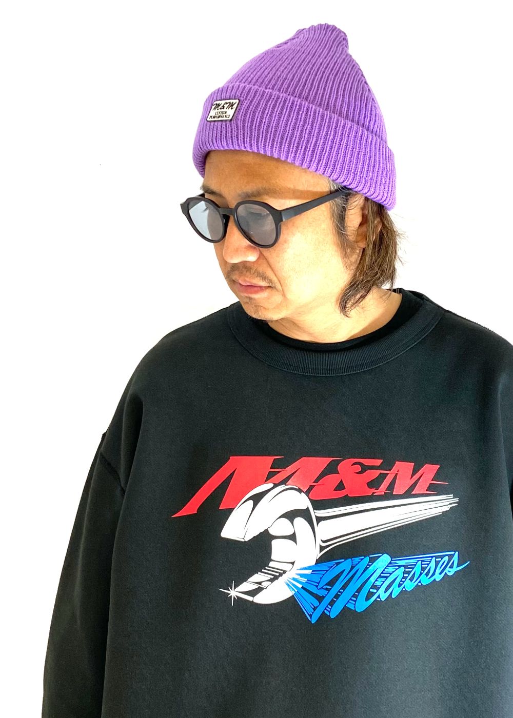 M&M CUSTOM PERFORMANCE - KNIT CAP (GRAY) / ロゴワッペン