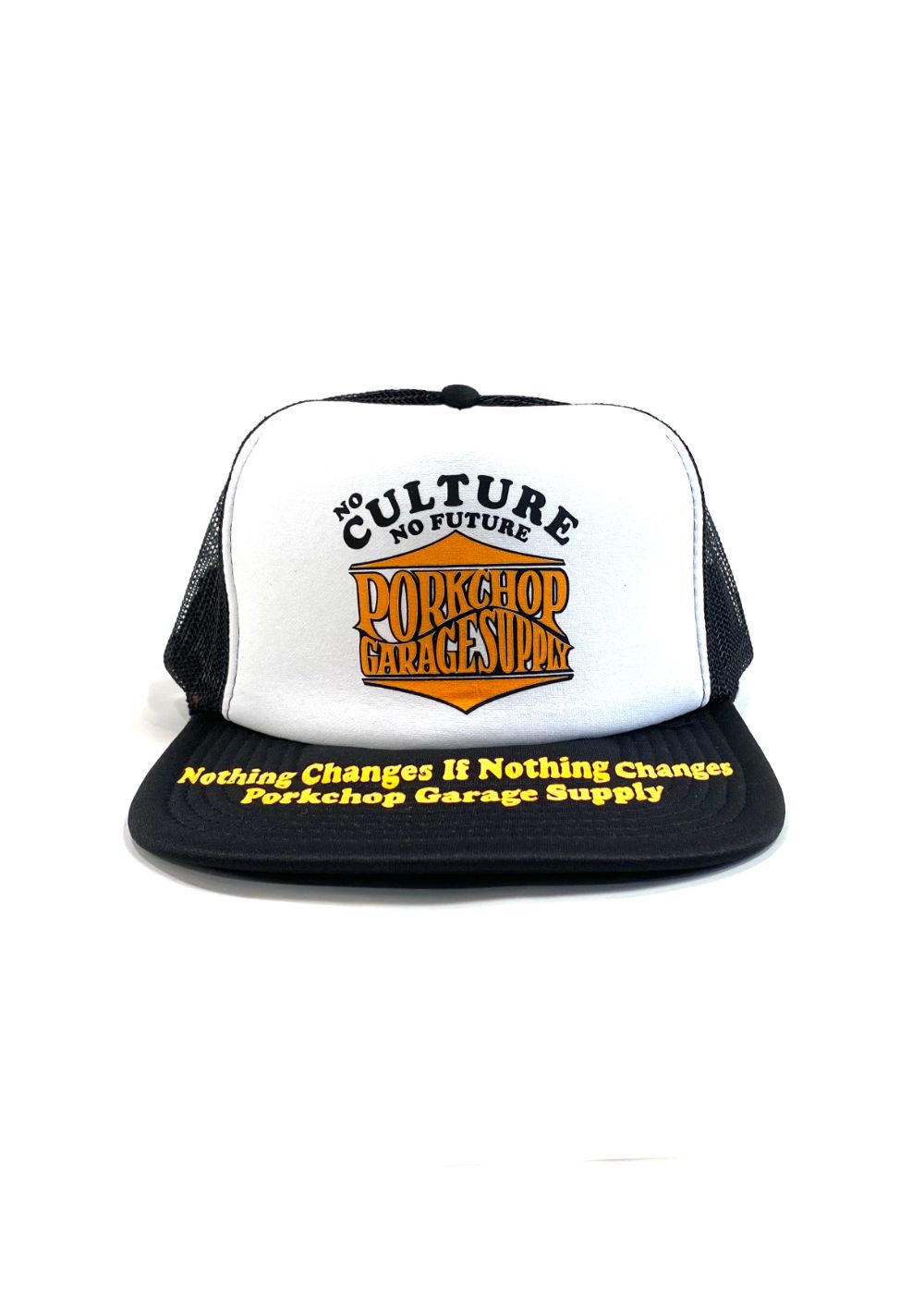 WAVE LOGO MESH CAP (BLACK×WHITE) / プリント メッシュキャップ