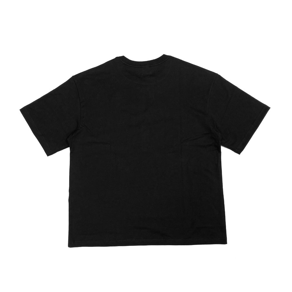 CALEE - EMBROIDERY DROP SHOULDER S/S TEE (BLACK) / オリジナル