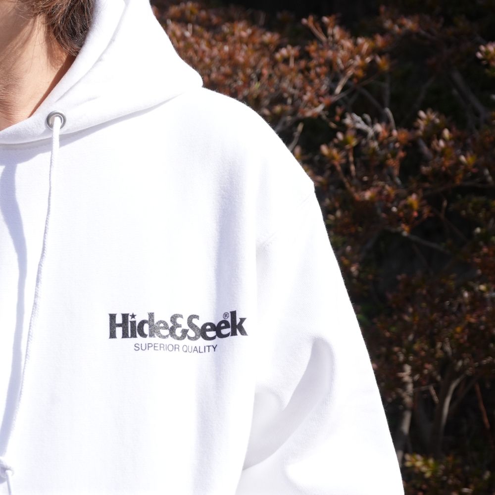 Logo Hooded Sweat Shirt-2 (WHITE) / ロゴ スウェット パーカー