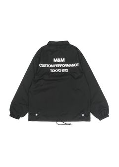 Coach Jacket (BLACK) / プリント コーチジャケット