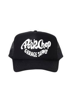 PORKY MESH CAP (BLACK) / ロゴ プリント メッシュキャップ