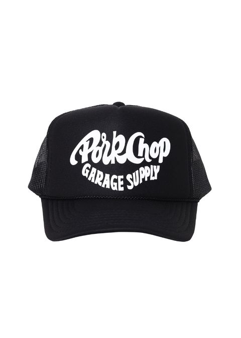 PORKY MESH CAP (BLACK) / ロゴ プリント メッシュキャップ