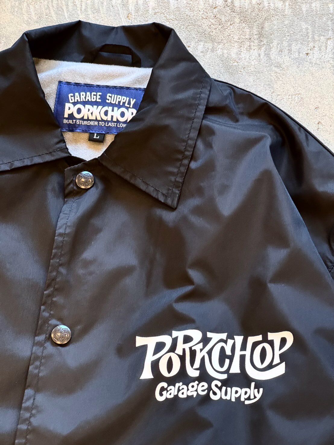 SC LOGO COACH JACKET (BLACK) / SC ロゴ オリジナル コーチジャケット