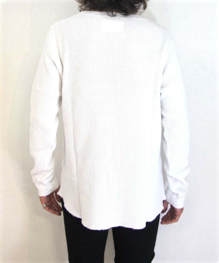 WACKOMARIA ワコマリア　サーマルカットソー　ワッフル　ニット シャツ MINEDENIM - × WACKOMARIA Crew Neck Thermal (WHITE