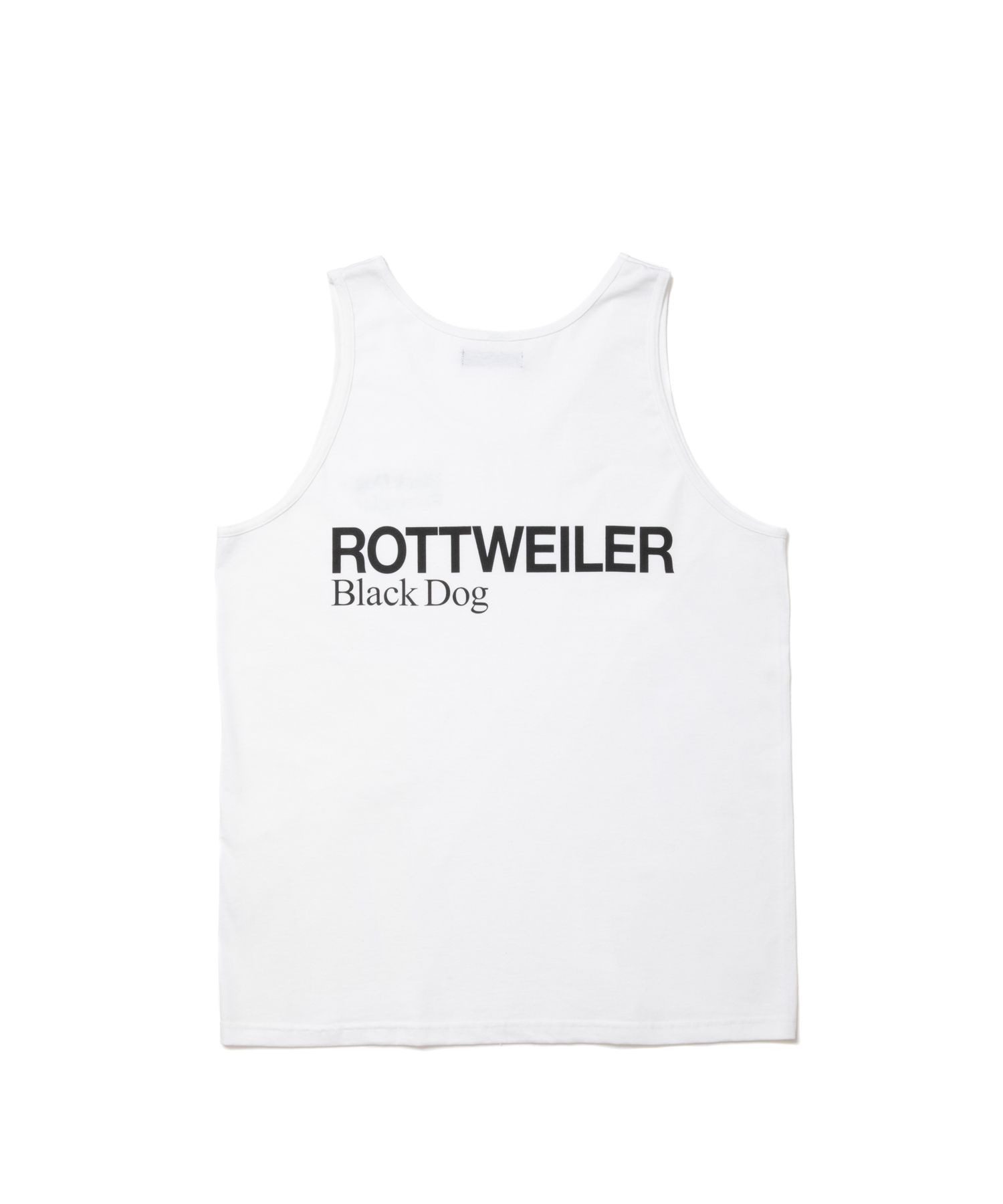 ROTTWEILER - 2 LINE TANK TOP (WHITE) / プリント タンクトップ