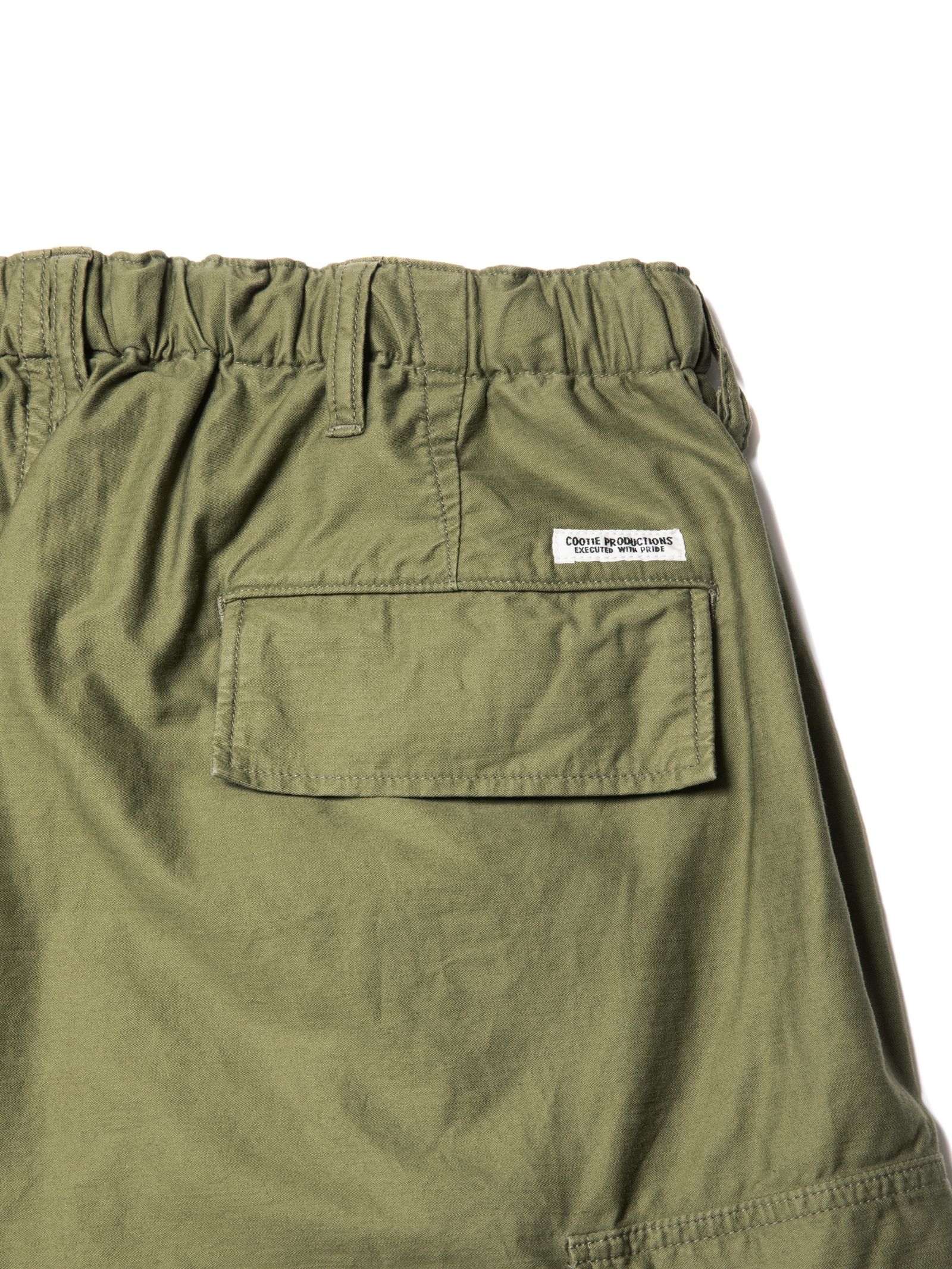 COOTIE カーゴパンツ　オリーブ　L COOTIE / BACK SATIN ERROR FIT CARGO EASY PANTS 大変ご好評
