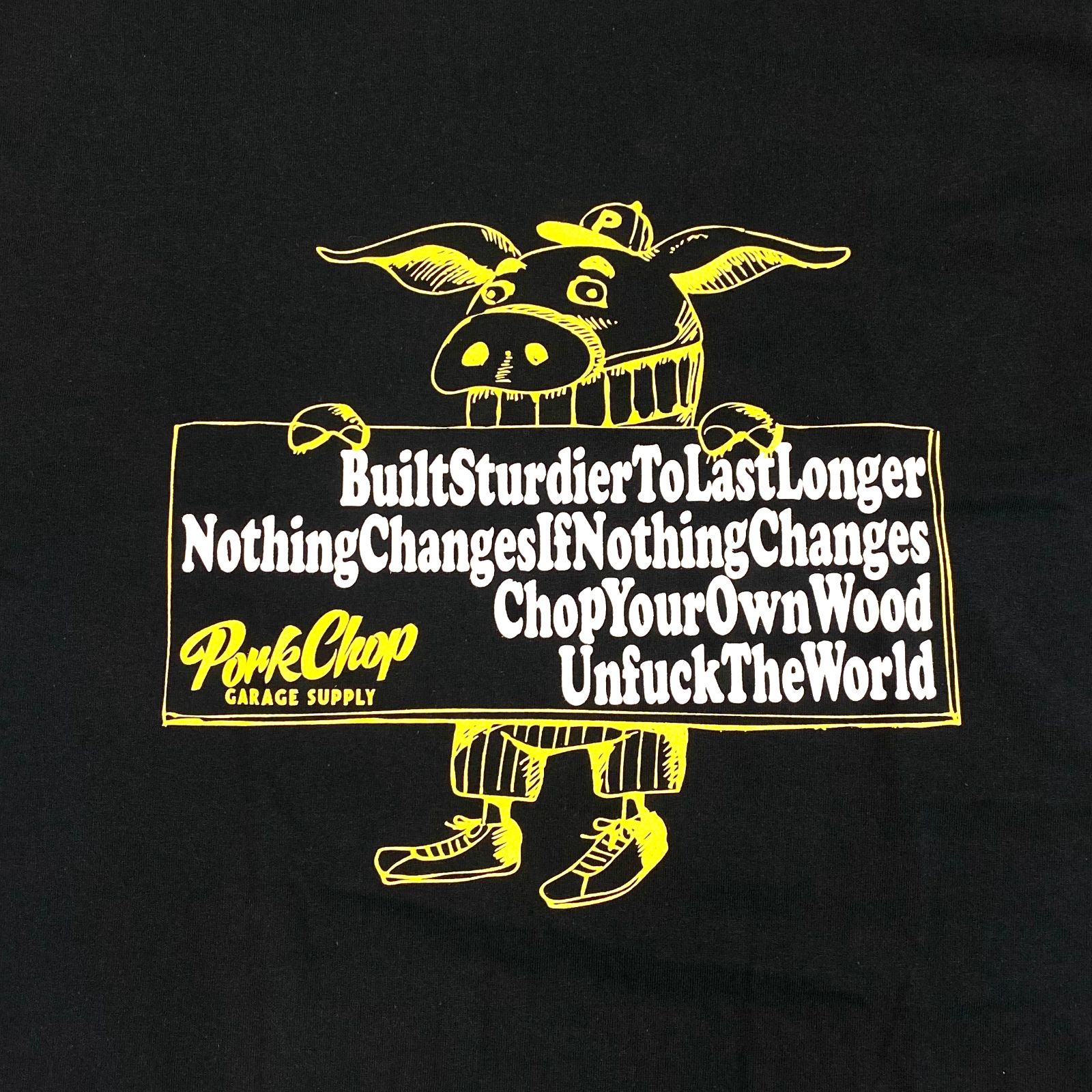 SLOGAN L/S TEE (BLACK) / スローガン ロングスリーブ Tシャツ