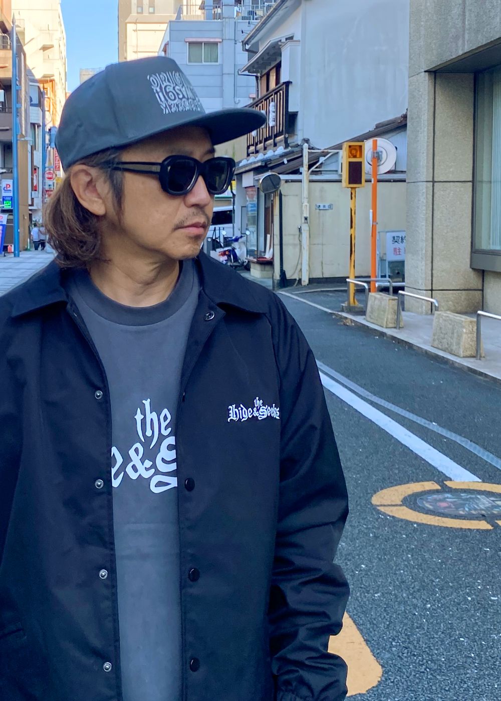 Original Trucker CAP (CHARCOAL GRAY) / 西浦徹 コラボ ロゴ 刺繍 キャップ