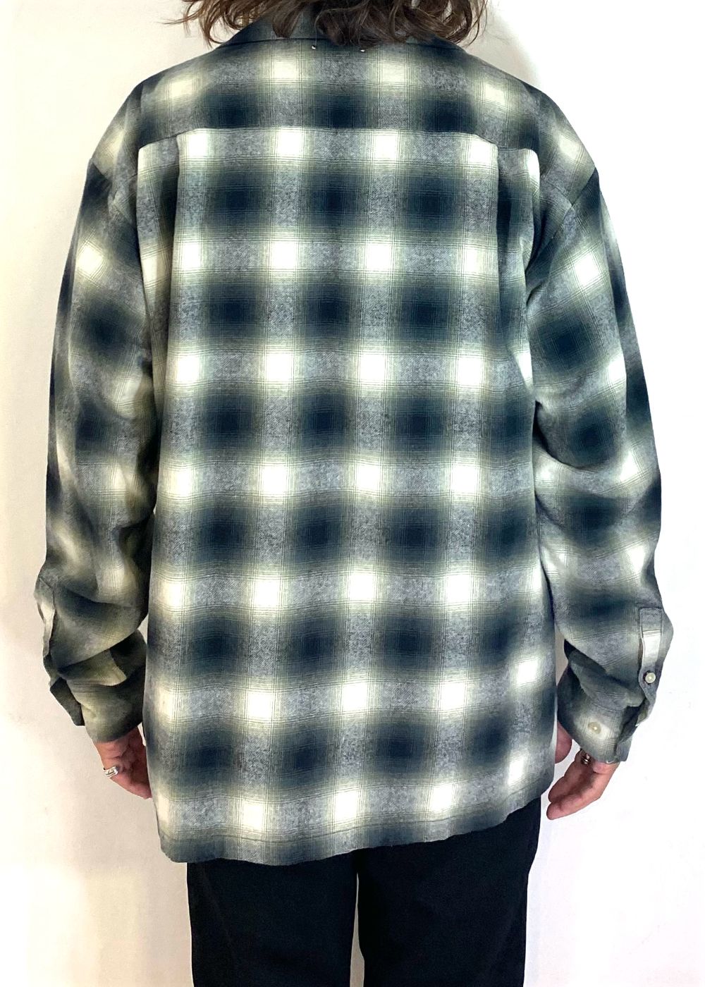 【ラスト1点】C.Flannel Ombre Open Collar SH Collar SH (BLT) / オンブレチェック オープンカラーシャツ