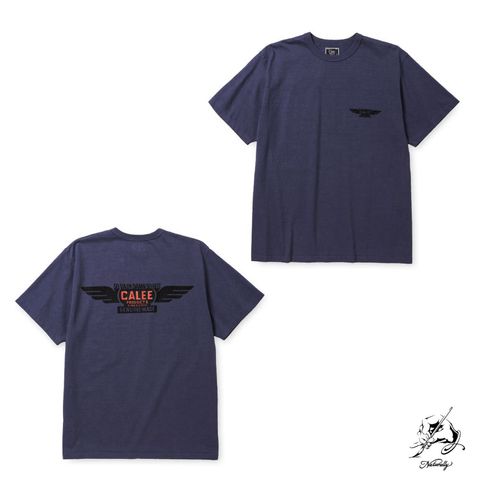 BINDER NECK WING LOGO VINTAGE TEE ＜NATURALLY PAINT DESIGN＞ (DARK PURPLE) / ×ナチュラリーペイント コラボ Tシャツ
