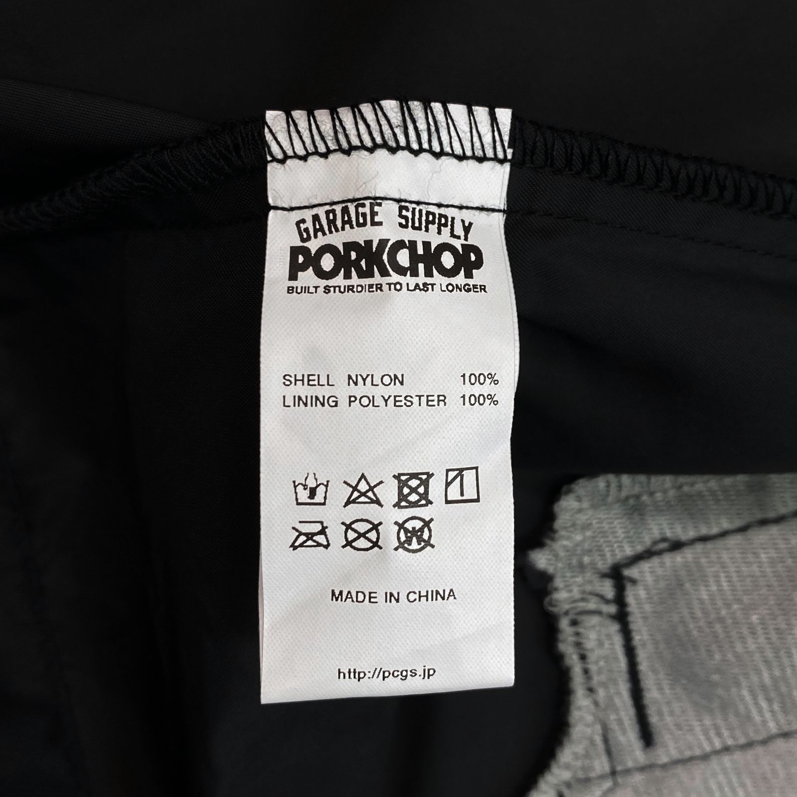 PORKCHOP - PORK BACK COACH JKT (BLACK×WHITE) / オリジナル ポーク