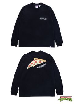 L/S PRINT T "SLICE PIZZA" (BLACK) / ミュータントタートルズ コラボ ロンTee
