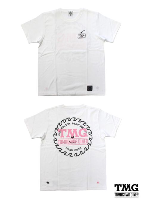 PRINT S/S TEE (WHITE) / ×TAMAGAWA DINER コラボT