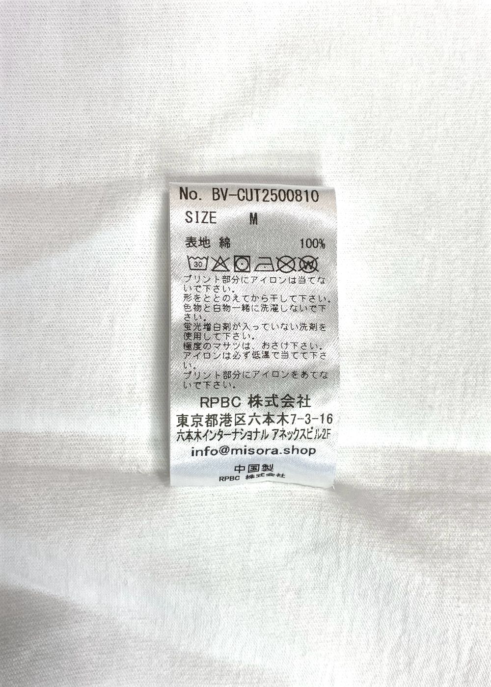 BV college logo tee (WHITE) / カレッジ ロゴ Tシャツ