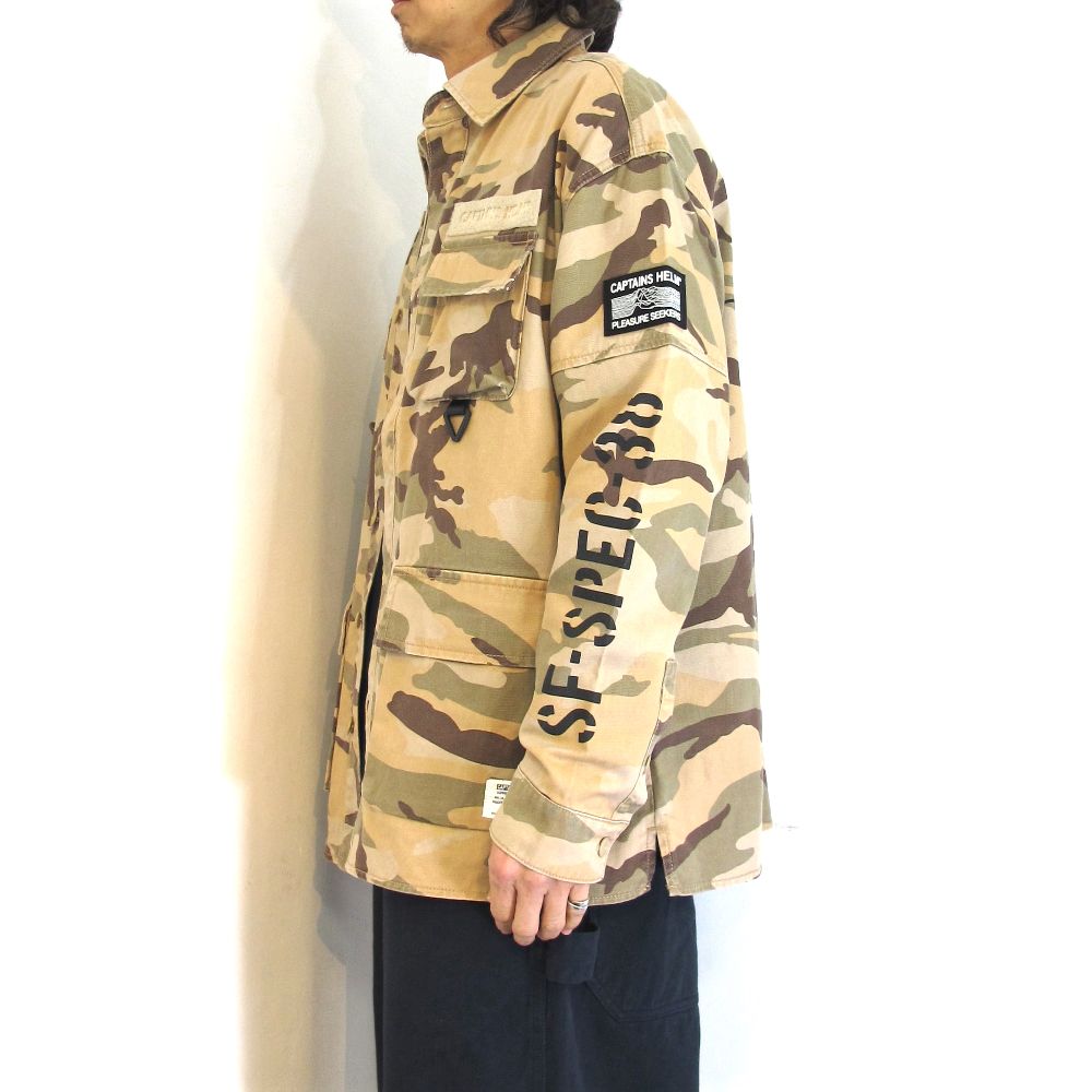 CAPTAINS HELM - MIL OUTDOOR SHIRT JKT (SAND CAMO) / ミリタリー