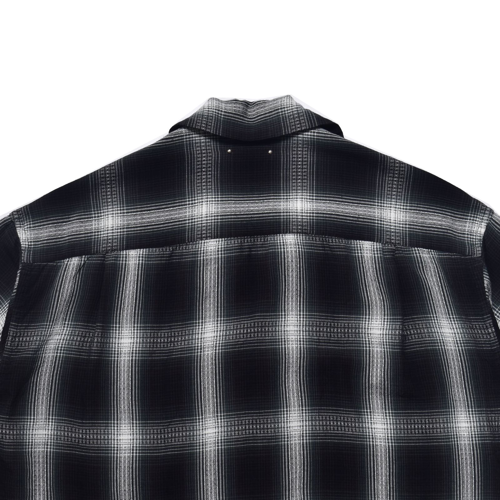 Rayon Dobby Plaid S.S Open Collar SH (BLT) / オンブレチェック オープンカラーシャツ