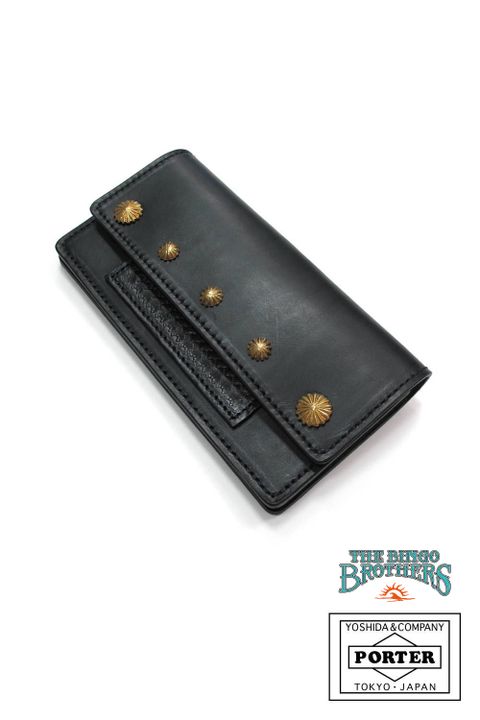 LEATHER WALLET TYPE B (BLACK) / ポーター&ビンゴブラザーズ コラボレザーウォレット